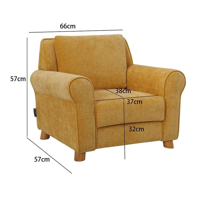 Sunny Kids Armchair - Yellow - With 2-Year Warranty