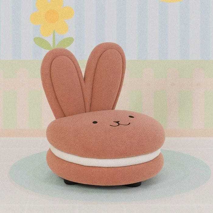 Bunny Macaron Chair-Pink & White