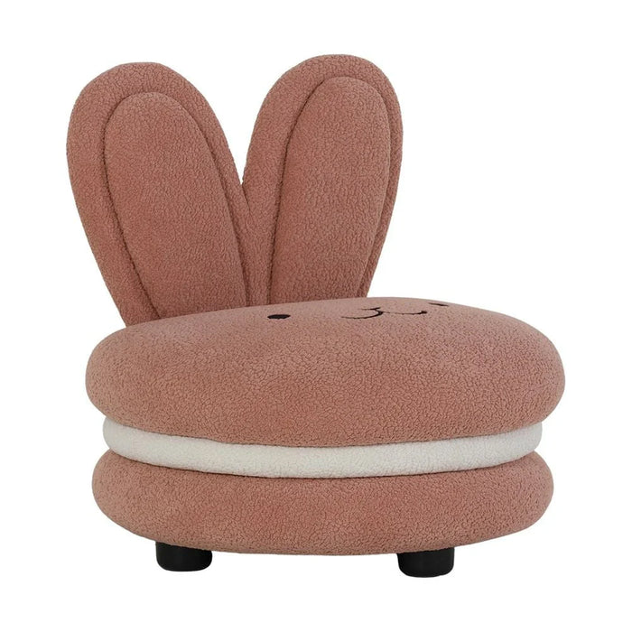 Bunny Macaron Chair-Pink & White