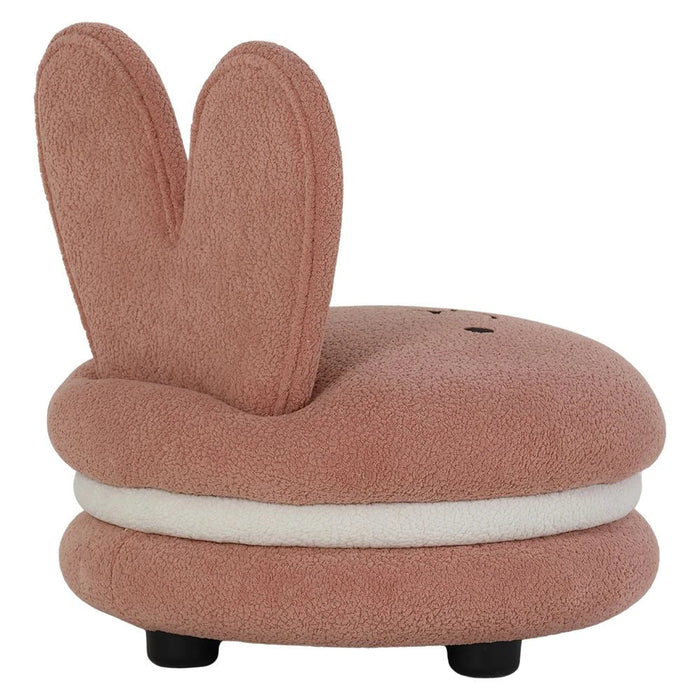 Bunny Macaron Chair-Pink & White