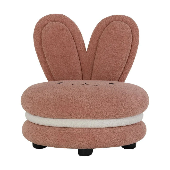 Bunny Macaron Chair-Pink & White