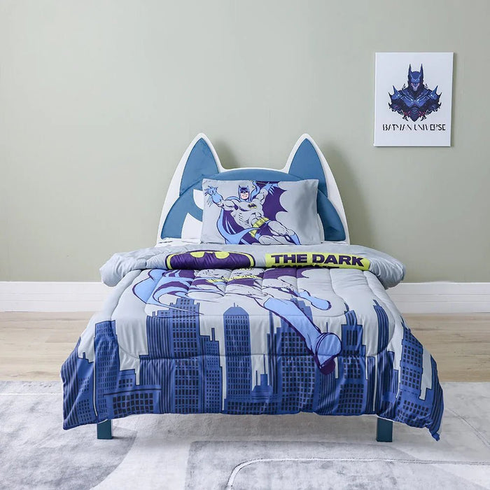 Knight 120x200 Bed with Upholstered Headboard - White/Teal Blue - With 5-Year Warranty