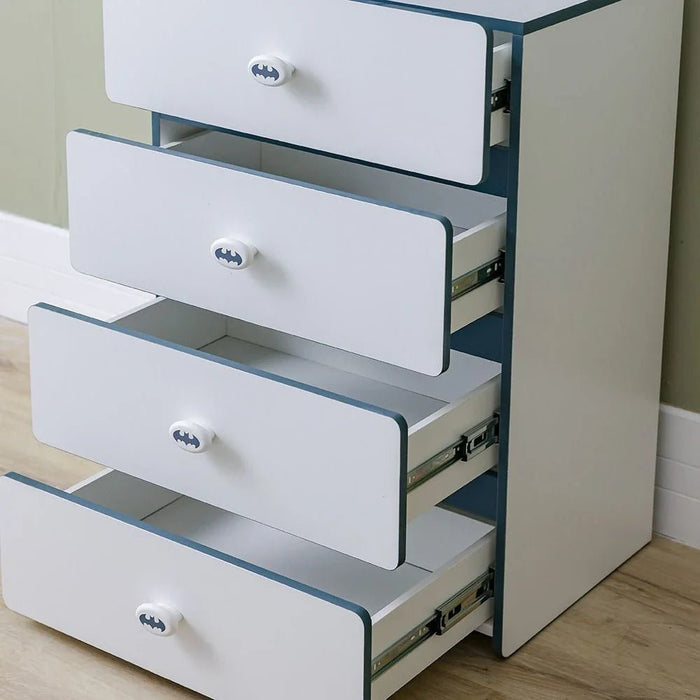 Knight 4Drawers Dresser-White+Teal Blue
