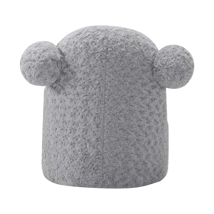 Fluffy Momo Kids Chair - Light Grey/White - With 2-Year Warranty