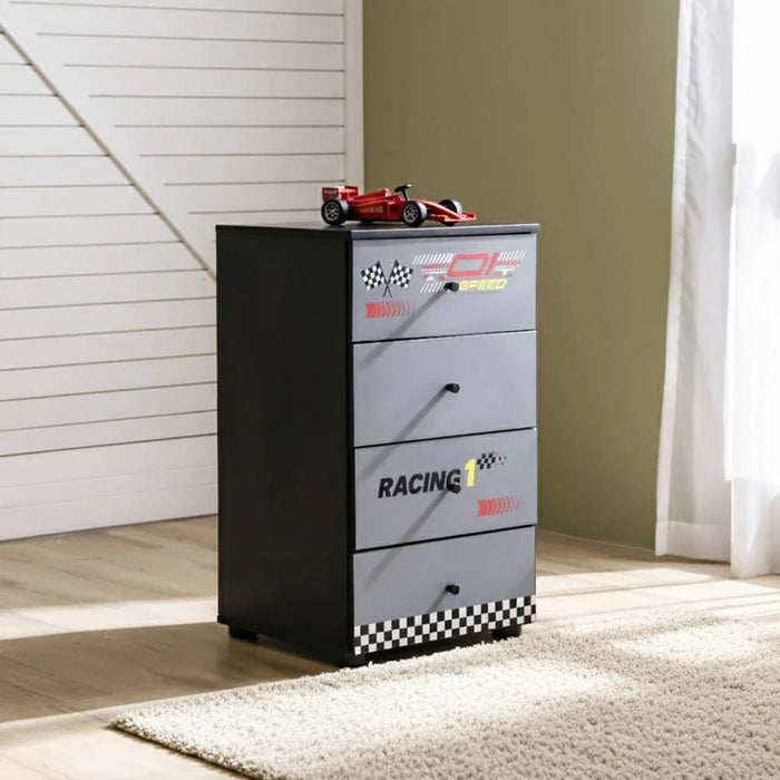 Ranger Chest of 4 Drawers - Black & Grey - With 2-Year Warranty