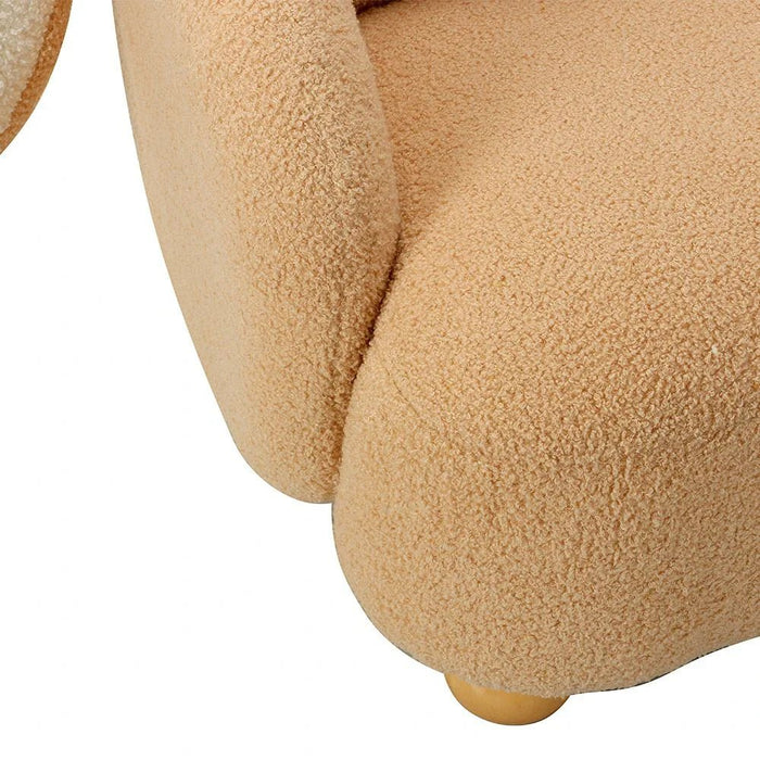 Floppy Ears Kids Chair-Light Beige+White