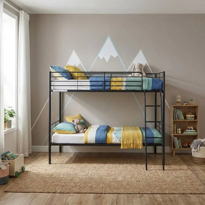 Bella 90x200 Metal Bunk Bed-Black