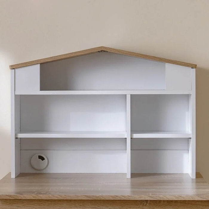Stanley-V2 Study Desk With Hutch-Sonoma Oak & White
