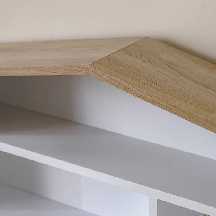Stanley-V2 Study Desk With Hutch-Sonoma Oak & White