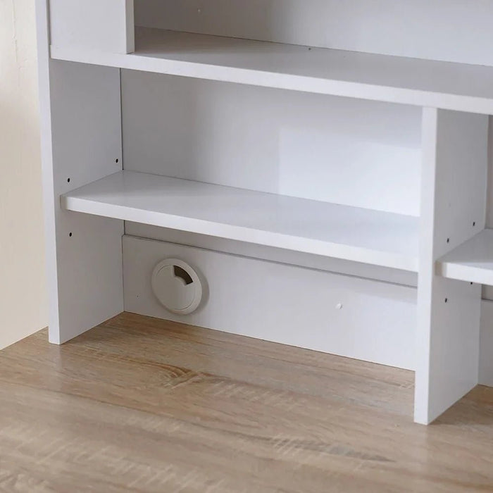 Stanley-V2 Study Desk With Hutch-Sonoma Oak & White