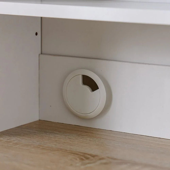 Stanley-V2 Study Desk With Hutch-Sonoma Oak & White