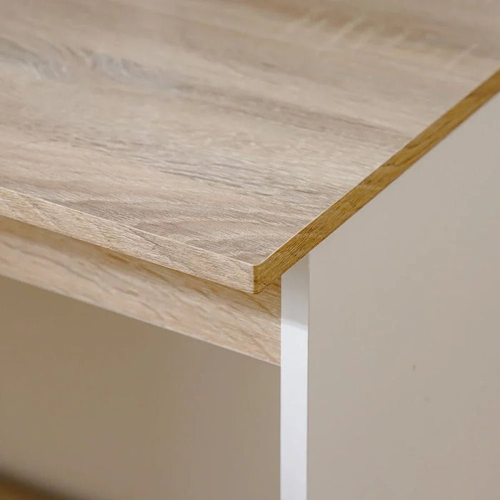 Stanley-V2 Study Desk With Hutch-Sonoma Oak & White