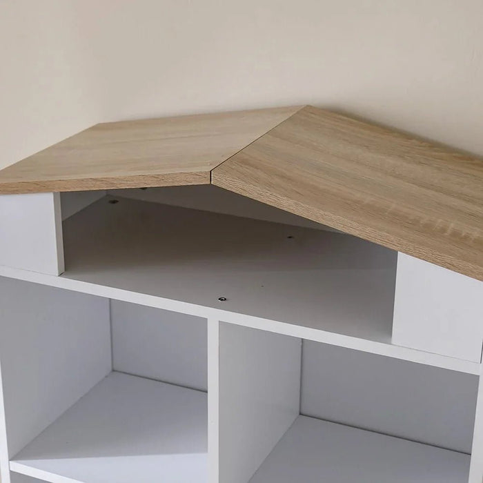 Stanley Bookcase - Sonoma Oak & White - With 2-Year Warranty