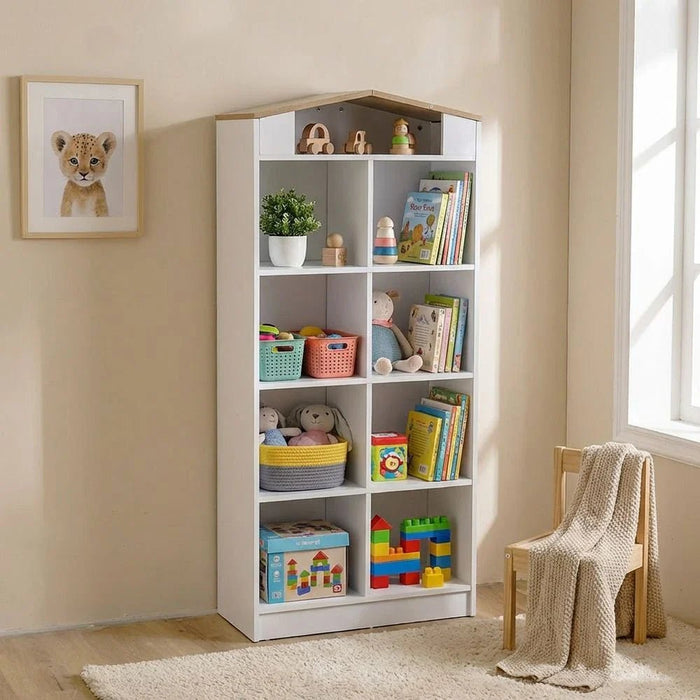 Stanley Bookcase - Sonoma Oak & White - With 2-Year Warranty