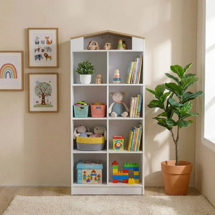 Stanley Bookcase - Sonoma Oak & White - With 2-Year Warranty