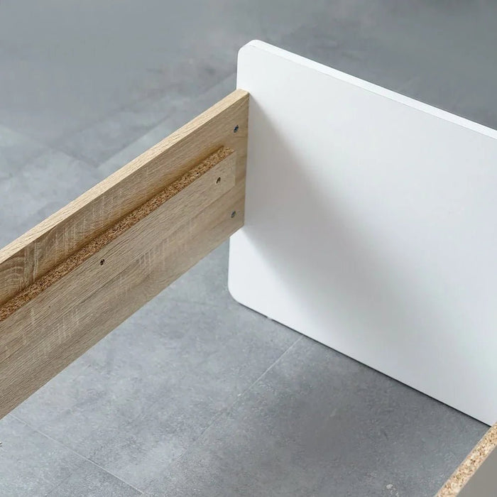 Kinder Space 90x200 Kids Bed - White & Sonoma Oak - With 2-Year Warranty