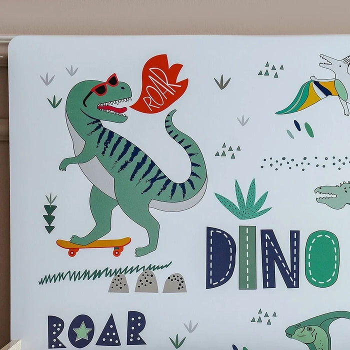 Kinder Dino 90x200 Kids Bed-White & Sonoma Oak
