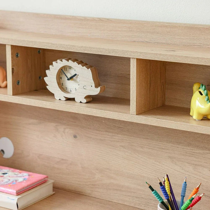 Bella 1Drawer Study Desk With Hutch-Pink & Oak