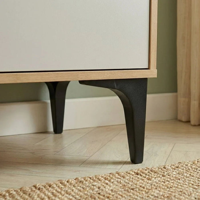 Bella 3-Drawer Dresser with Mirror - Grey & Oak - With 2-Year Warranty
