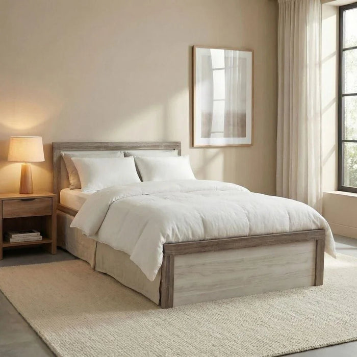 Calino 90x200 Kids Bed-Sonoma Oak & Light Oak
