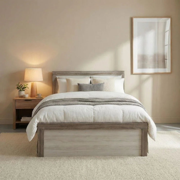Calino 90x200 Kids Bed-Sonoma Oak & Light Oak