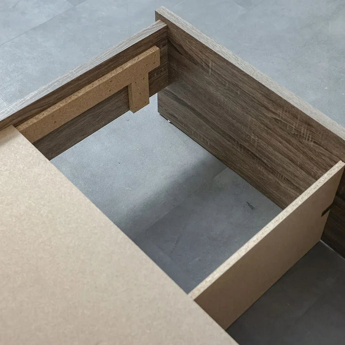Calino 90x200 Kids Bed-Sonoma Oak & Light Oak