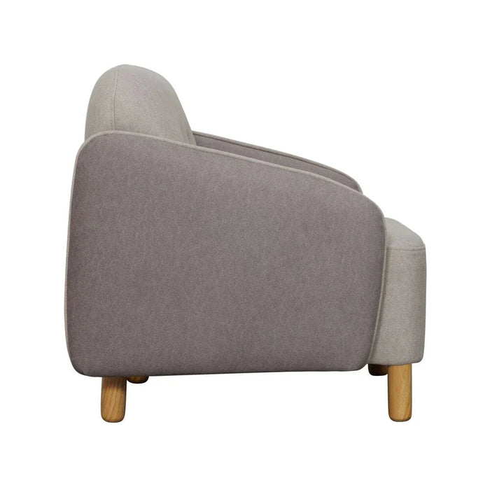 Pop 1 Seater Kids Sofa-Light Beige & Light Brown