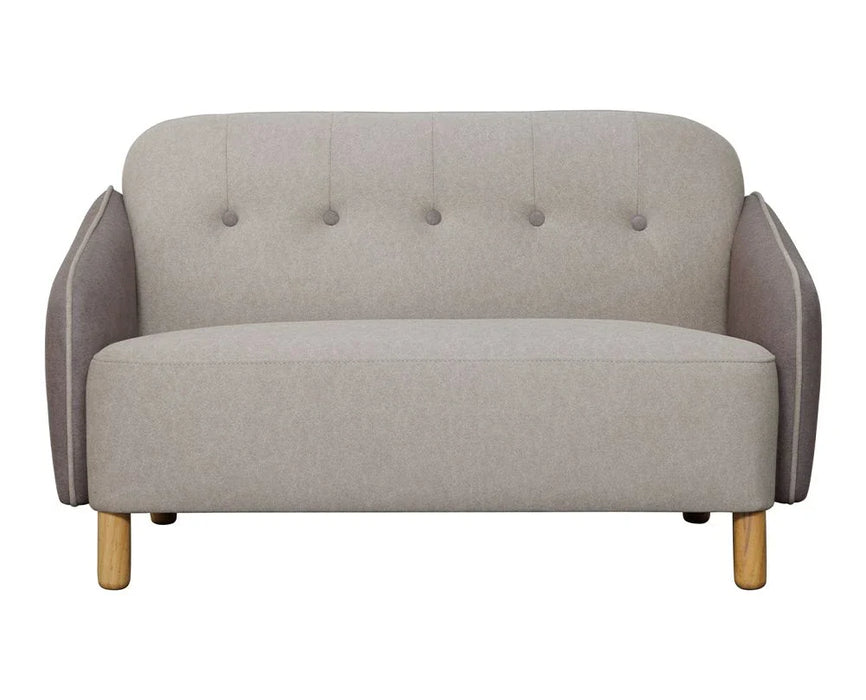 Pop 2 Seater Kids Sofa-Light Beige & Light Brown