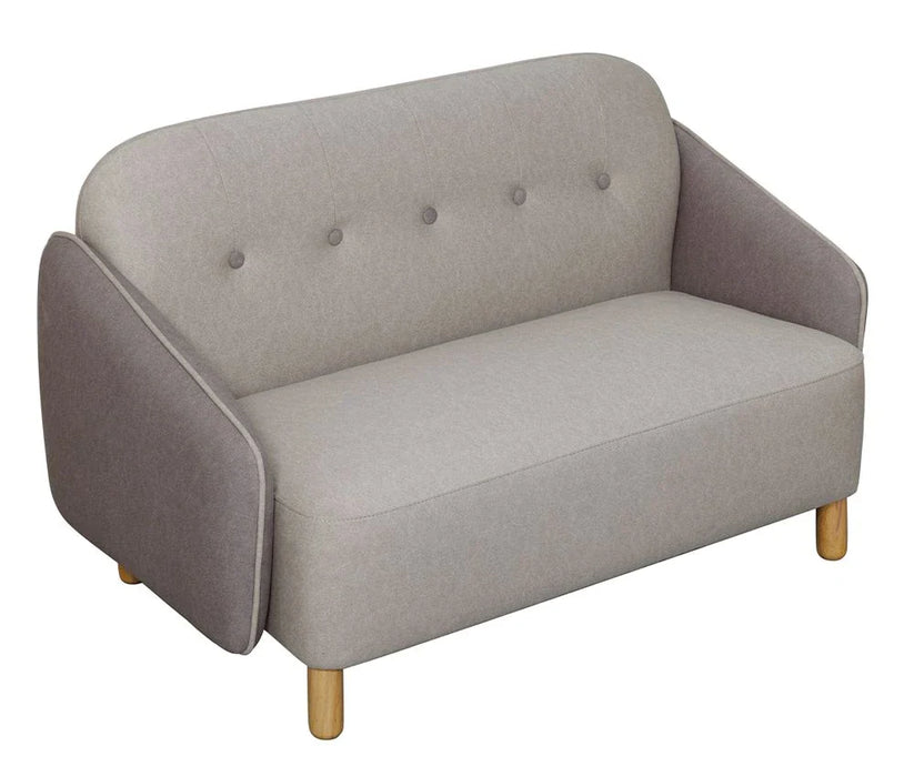 Pop 2 Seater Kids Sofa-Light Beige & Light Brown