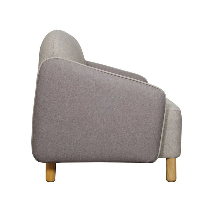 Pop 2 Seater Kids Sofa-Light Beige & Light Brown