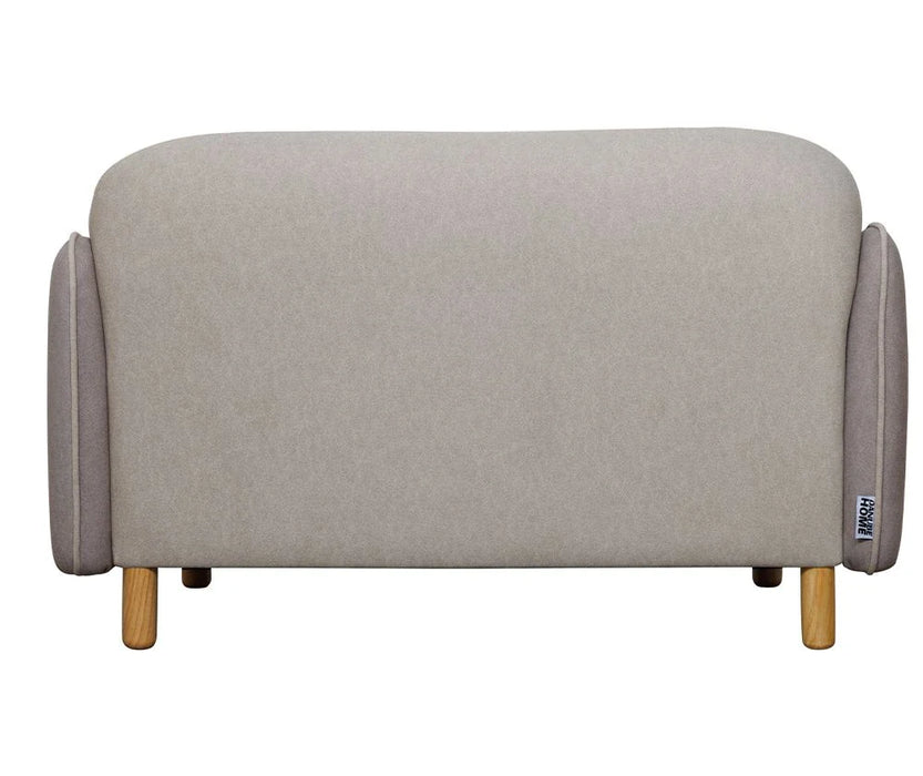 Pop 2 Seater Kids Sofa-Light Beige & Light Brown