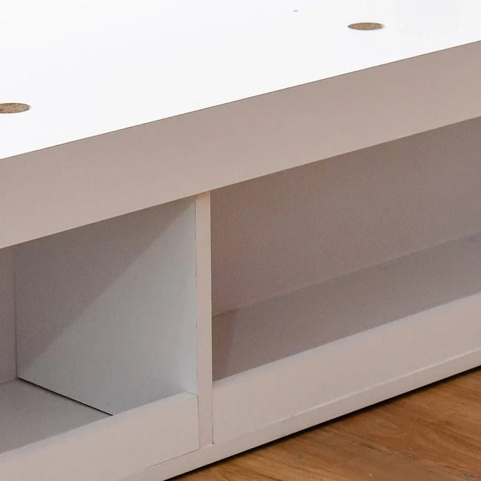 Beta 90x200 Bed with Built-In Side Storage - White - With 2-Year Warranty