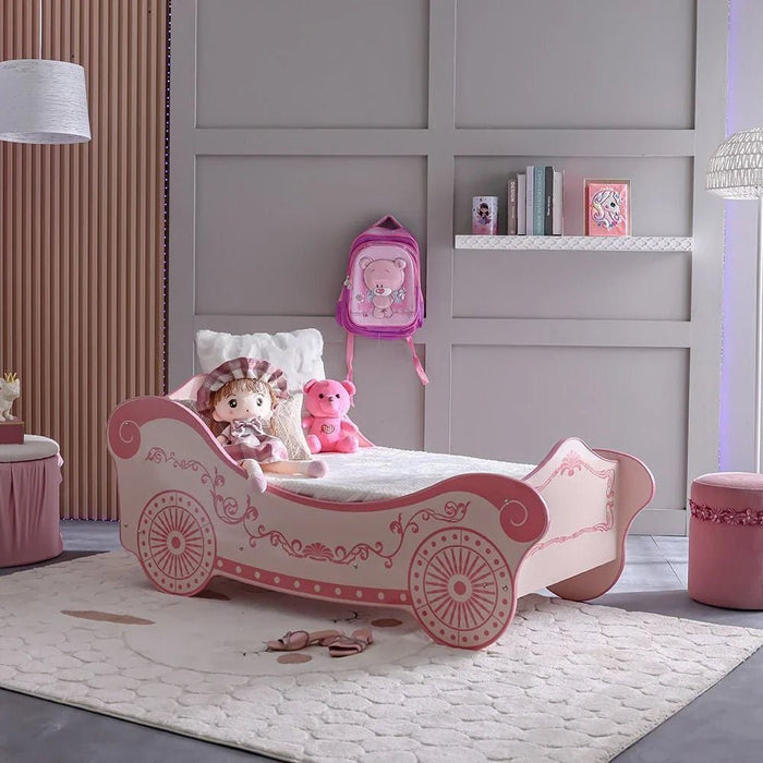 Ranger Carriage 70x130 Toddler Bed - Pink - With 2-Year Warranty