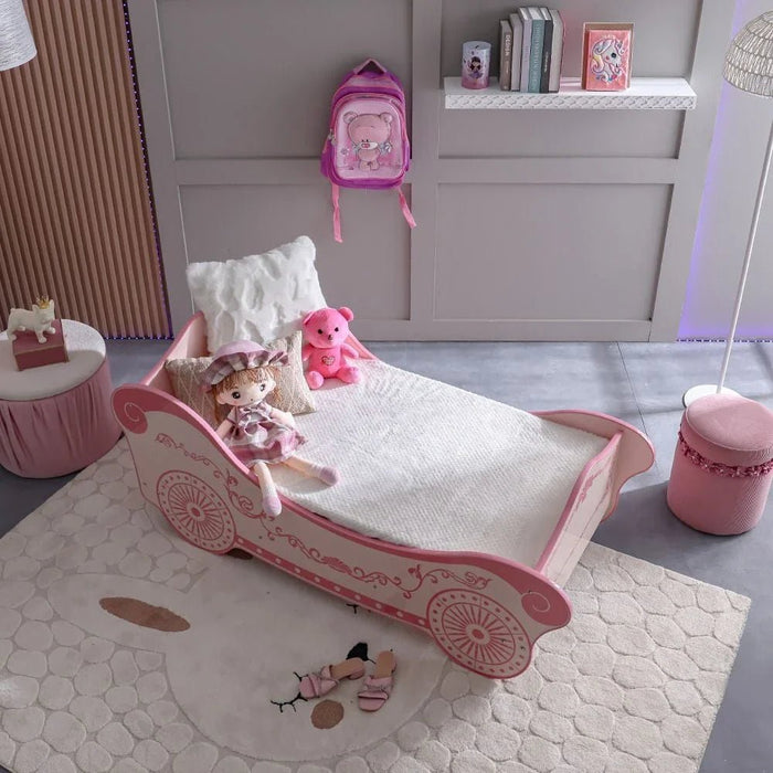Ranger Carriage 70x130 Toddler Bed - Pink - With 2-Year Warranty