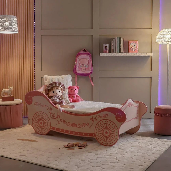 Ranger Carriage 70x130 Toddler Bed - Pink - With 2-Year Warranty