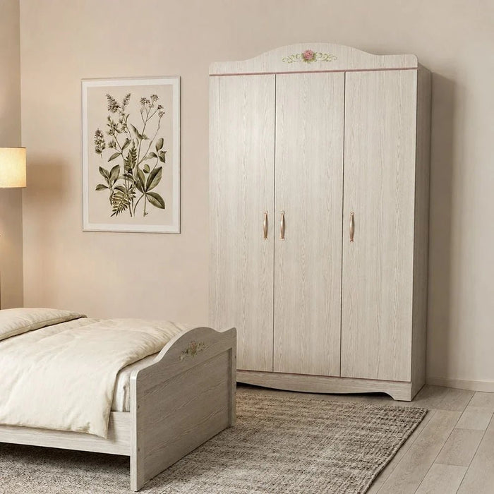 Ariana 3-Door Wardrobe - Light Oak - With 2-Year Warranty