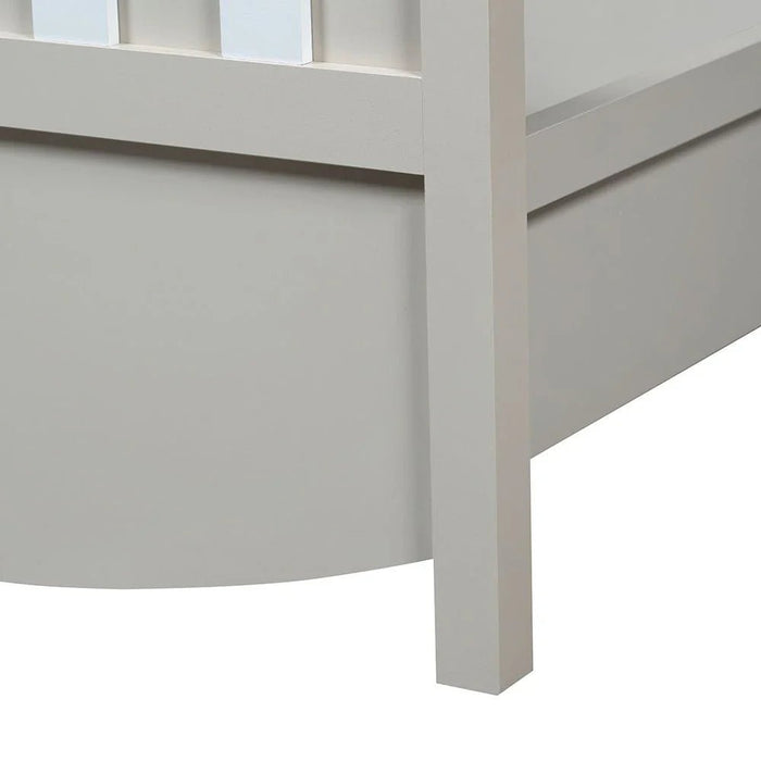 Hazel 90x200 Bed-Light Beige/White-With 2-Year Warranty