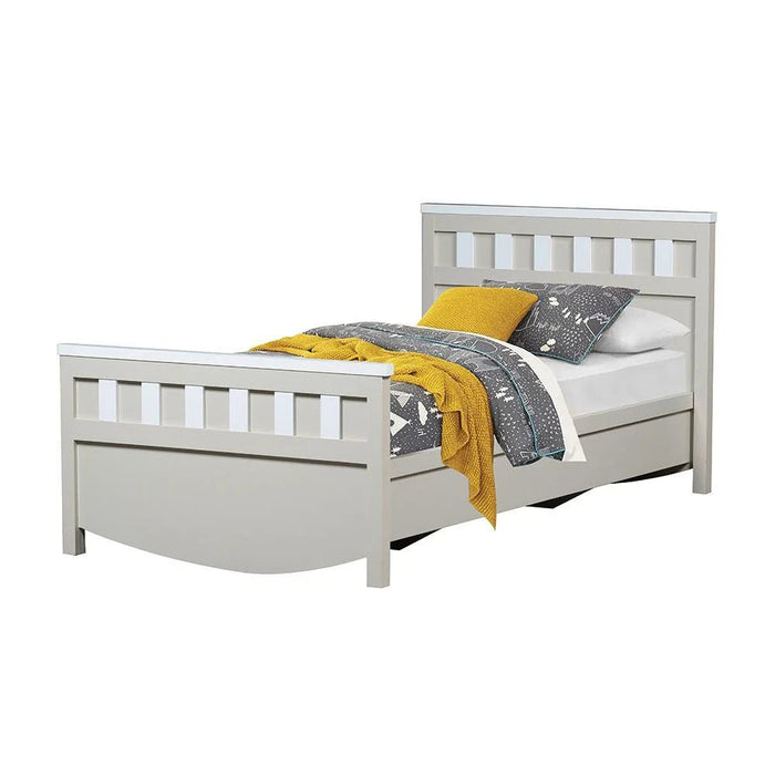 Hazel 90x200 Bed-Light Beige/White-With 2-Year Warranty
