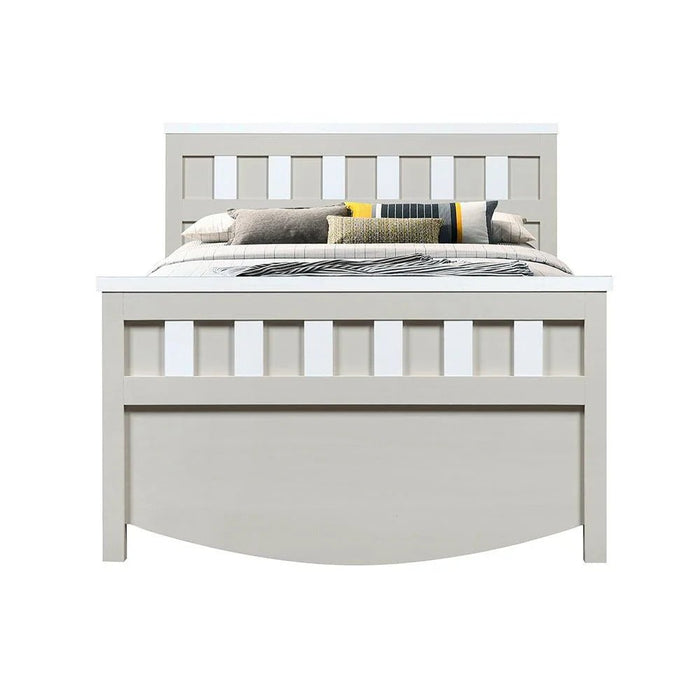 Hazel 90x200 Bed-Light Beige/White-With 2-Year Warranty