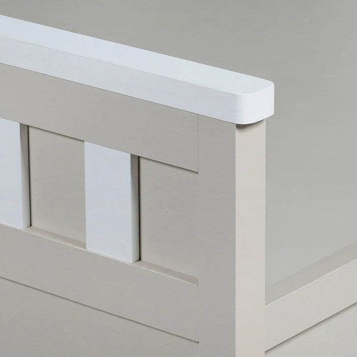 Hazel 90x200 Bed-Light Beige/White-With 2-Year Warranty
