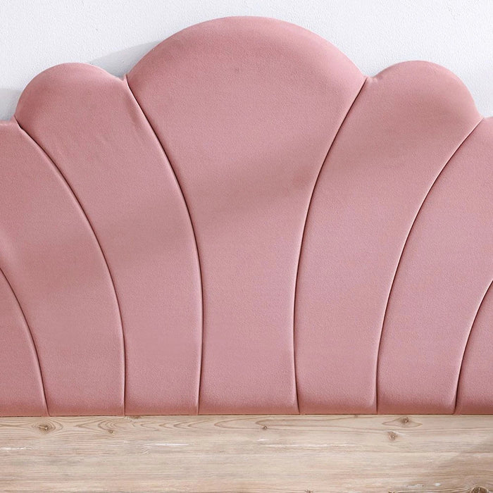 Bliss 120x200 Upholstered Bed with USB - Oak & Pink - With 5-Year Warranty