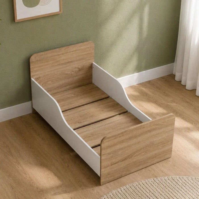 Kinder 70x130 Toddler Bed-White/Sonoma Oak-With 2-Year Warranty