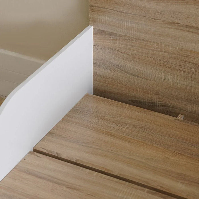 Kinder 70x130 Toddler Bed-White/Sonoma Oak-With 2-Year Warranty