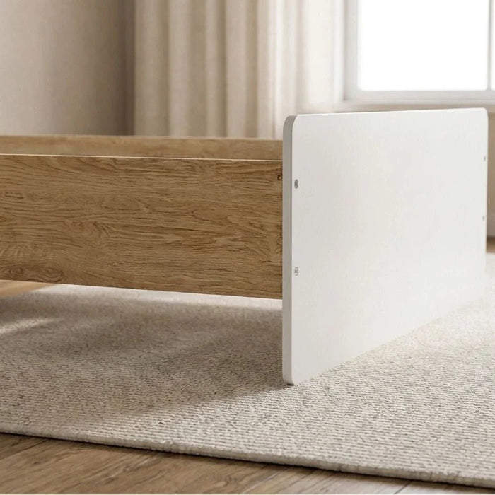 Kinder 90x200 Single Bed-White & Sonoma Oak-With 2-Year Warranty