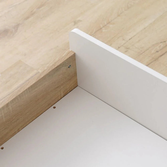 Kinder Guardian 70x130 Toddler Bed-White/Sonoma Oak-With 2-Year Warranty