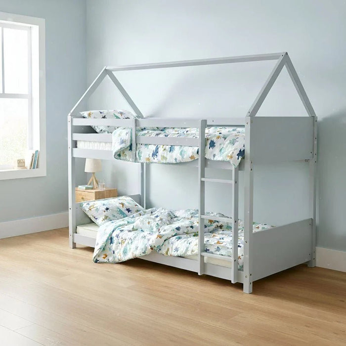 Derby House 90x200 Solid Wood Bunk Bed - Grey - With 2-Year Warranty