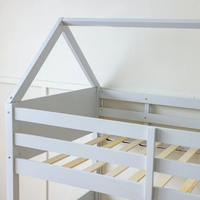 Derby House 90x200 Solid Wood Bunk Bed - Grey - With 2-Year Warranty