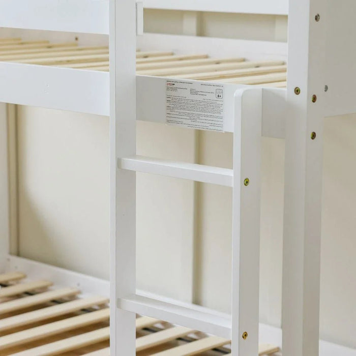 Derby House-V2 90x200 Solid Wood Bunk Bed-White