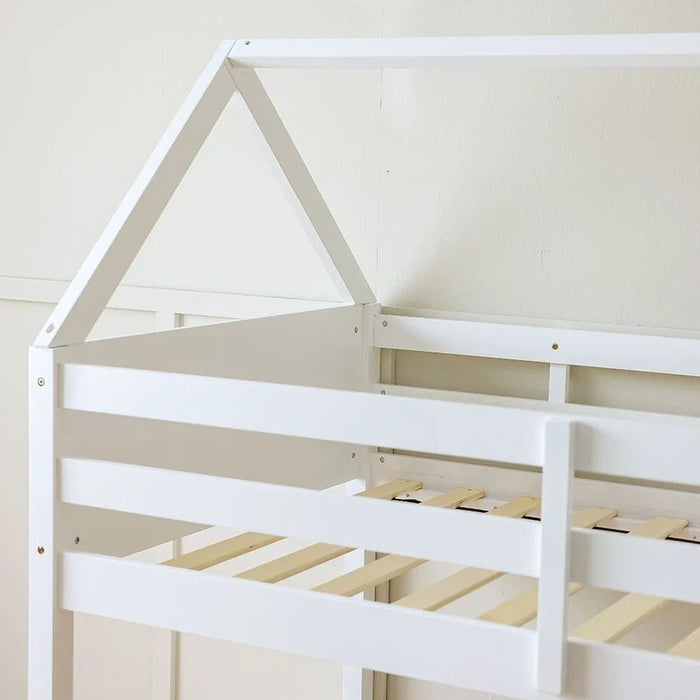 Derby House-V2 90x200 Solid Wood Bunk Bed-White