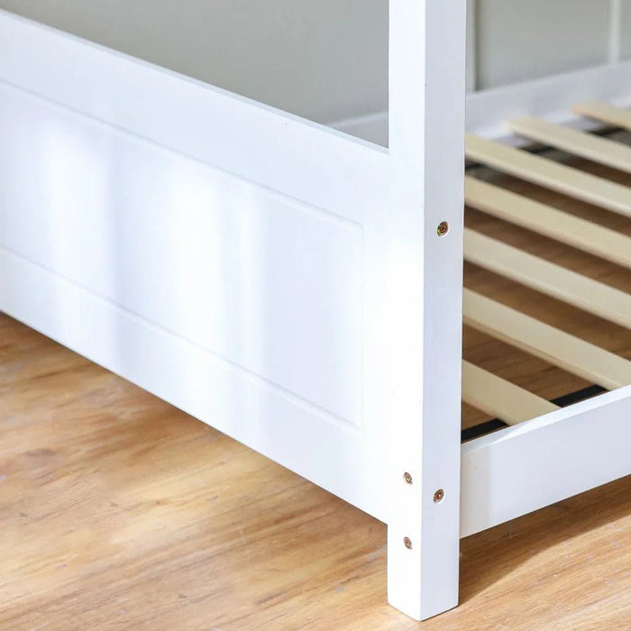 Derby House-V2 90x200 Solid Wood Bunk Bed-White